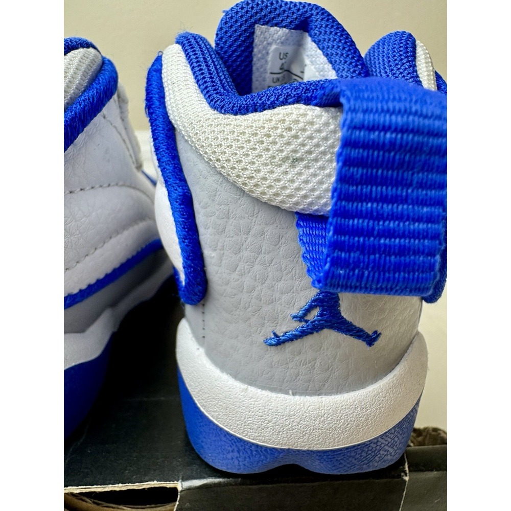 Jordan Pro Strong TD Toddler Shoes White Racer Blue Wolf Grey DC7910-104 Size 4C - Picture 6 of 16